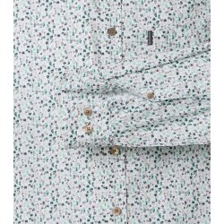 CASAMODA Herren Freizeithemd Langarm Kent Casual Grün Muster