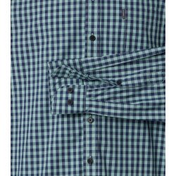 CASAMODA Herren Freizeithemd Langarm Button-Down Casual Grün Karo