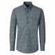 CASAMODA Herren Freizeithemd Button-Down Casual Blau Muster