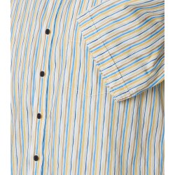 CASAMODA Herren Freizeithemd Button-Down Casual Gelb Streifen