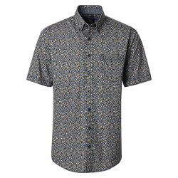 CASAMODA Herren Freizeithemd Kurz Button-Down Casual Blau...
