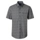 CASAMODA Herren Freizeithemd Kurz Button-Down Casual Blau Muster