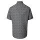 CASAMODA Herren Freizeithemd Kurz Button-Down Casual Blau Muster