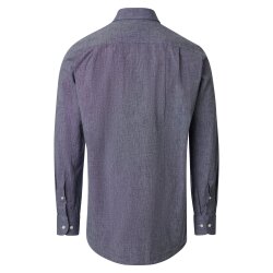 CASAMODA Herren Freizeithemd Langarm Kent Casual Leinen Blau