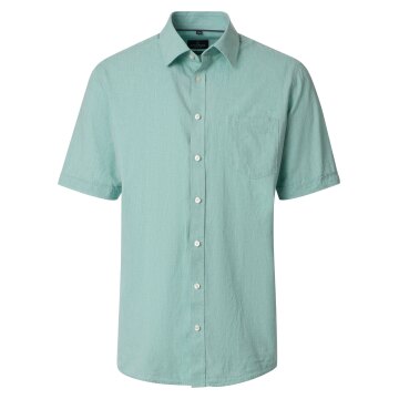 CASAMODA Herren Freizeithemd Kurzarm Kent Casual Leinen Grün