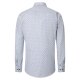CASAMODA Herren Freizeithemd Lang Button-Down Casual Blau Muster