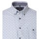 CASAMODA Herren Freizeithemd Lang Button-Down Casual Blau Muster