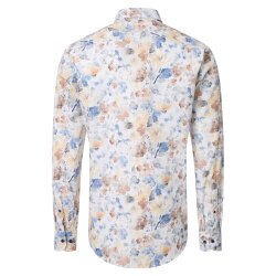 CASAMODA Herren Freizeithemd Langarm Kent Casual Blau Muster
