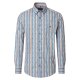 CASAMODA Herren Freizeithemd Button-Down Casual Beige Streifen