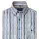 CASAMODA Herren Freizeithemd Button-Down Casual Beige Streifen