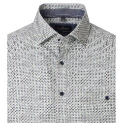 CASAMODA Herren Freizeithemd Langarm Kent Casual Grün Muster