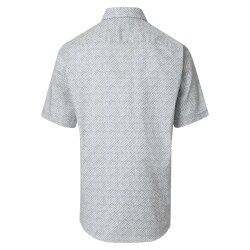 CASAMODA Herren Freizeithemd Kurzarm Kent Casual Silber...