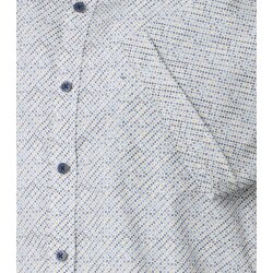 CASAMODA Herren Freizeithemd Kurzarm Kent Casual Silber Muster