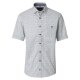 CASAMODA Herren Freizeithemd Kurzarm Kent Casual Silber Muster