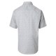 CASAMODA Herren Freizeithemd Kurzarm Kent Casual Silber Muster