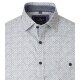 CASAMODA Herren Freizeithemd Kurzarm Kent Casual Silber Muster