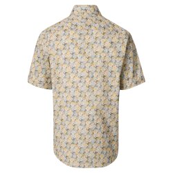 CASAMODA Herren Freizeithemd Kurz Button-Down Casual Gelb...