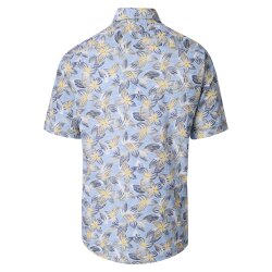 CASAMODA Herren Freizeithemd Kurz Button-Down Casual Blau...