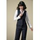Greiff FLOW Damen Business Weste V-Neck Regular Stretch Marine