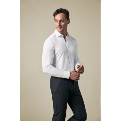 Greiff FLOW Herren Business Hemd Langarm Kent Regular Stretch Weiß