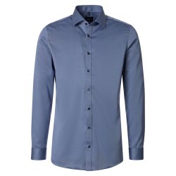 VENTI Herren Businesshemd 72er Langarm Kent Body-Fit Blau