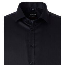 VENTI Herren Businesshemd 69er Langarm Kent Body-Fit Schwarz