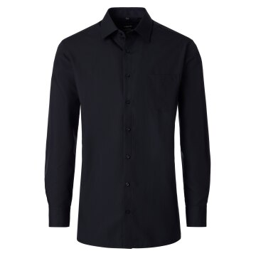 VENTI Herren Businesshemd Langarm Kent Comfort-Fit Schwarz