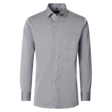 VENTI Herren Businesshemd Langarm Kent Modern-Fit Silber