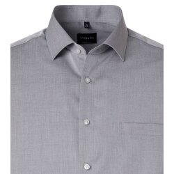 VENTI Herren Businesshemd Langarm Kent Modern-Fit Silber