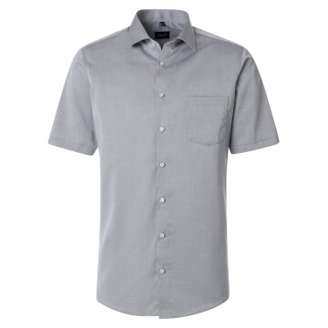 VENTI Herren Businesshemd Kurzarm Kent Modern-Fit Silber