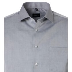 VENTI Herren Businesshemd Kurzarm Kent Modern-Fit Silber