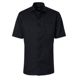 VENTI Herren Businesshemd Kurzarm Kent Modern-Fit Schwarz