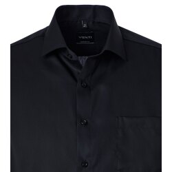 VENTI Herren Businesshemd Kurzarm Kent Modern-Fit Schwarz