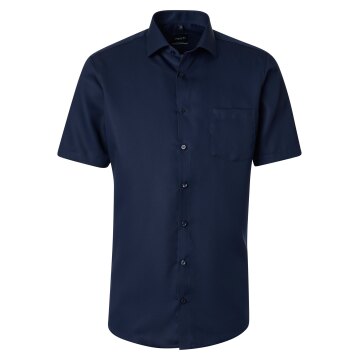 VENTI Herren Businesshemd Kurzarm Kent Comfort-Fit Marine