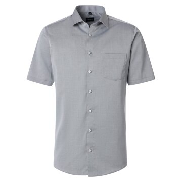 VENTI Herren Businesshemd Kurzarm Kent Comfort-Fit Silber