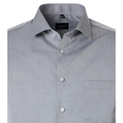 VENTI Herren Businesshemd Kurzarm Kent Comfort-Fit Silber