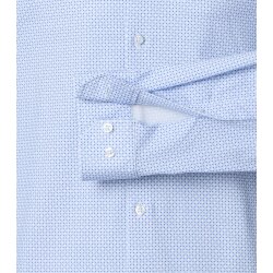 VENTI Herren Businesshemd Langarm Kent Body-Fit Jersey Hellblau