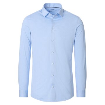 VENTI Herren Businesshemd Langarm Kent Modern-Fit Jersey Hellblau