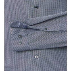 VENTI Herren Businesshemd Langarm Kent Modern-Fit Jersey Blau
