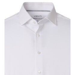 VENTI Herren Businesshemd Langarm Kent Comfort-Fit Jersey Weiß