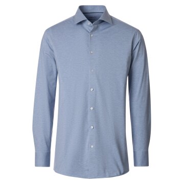 VENTI Herren Businesshemd Langarm Kent Comfort-Fit Jersey Hellblau