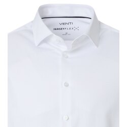 VENTI Herren Businesshemd Langarm Kent Comfort-Fit Jersey Weiß