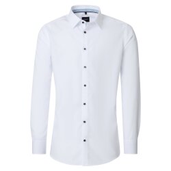 VENTI Herren Businesshemd Langarm Kent Modern-Fit Weiß