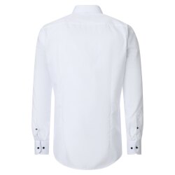 VENTI Herren Businesshemd Langarm Kent Modern-Fit Weiß