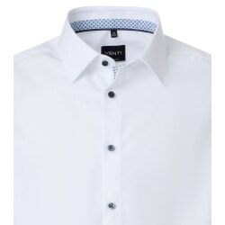 VENTI Herren Businesshemd Langarm Kent Modern-Fit Weiß