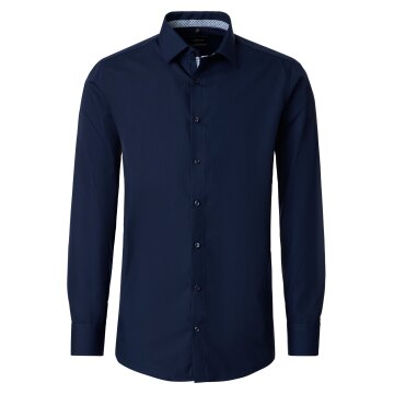 VENTI Herren Businesshemd Langarm Kent Modern-Fit Marine