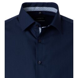 VENTI Herren Businesshemd Langarm Kent Modern-Fit Marine
