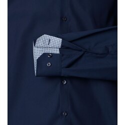 VENTI Herren Businesshemd Langarm Kent Modern-Fit Marine