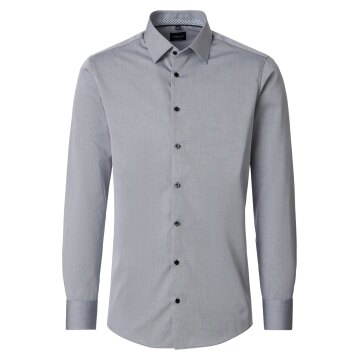 VENTI Herren Businesshemd Langarm Kent Modern-Fit Silber