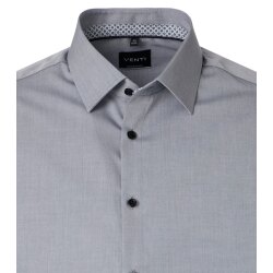 VENTI Herren Businesshemd Langarm Kent Modern-Fit Silber